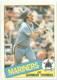 1985 Topps Baseball Cards      202     Gorman Thomas
